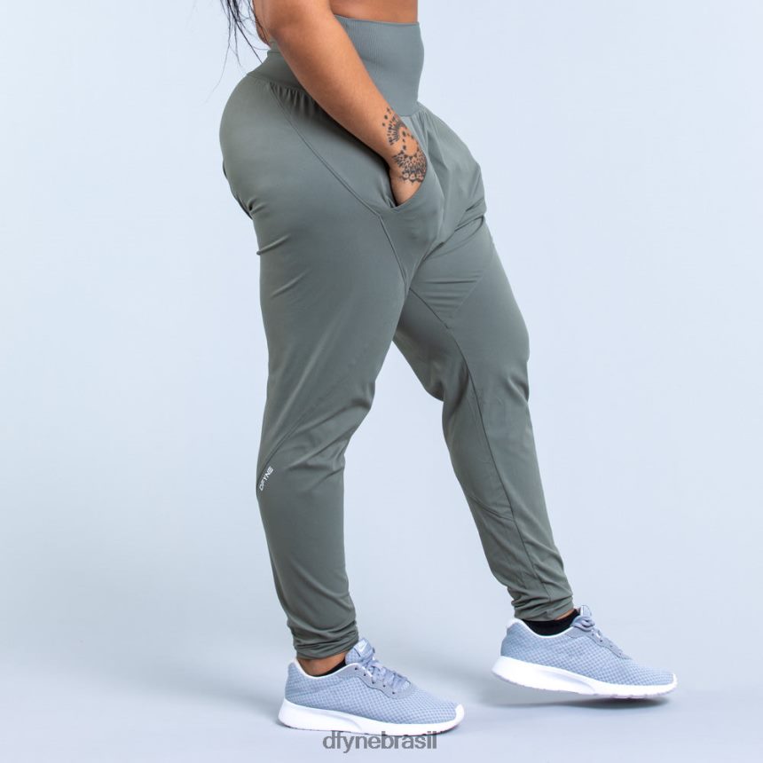 partes inferiores Dfyne origem harem tapered fit joggers 3 musgo verde 6B822T101