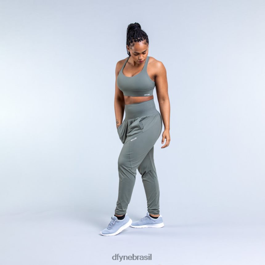 partes inferiores Dfyne origem harem tapered fit joggers 3 musgo verde 6B822T101