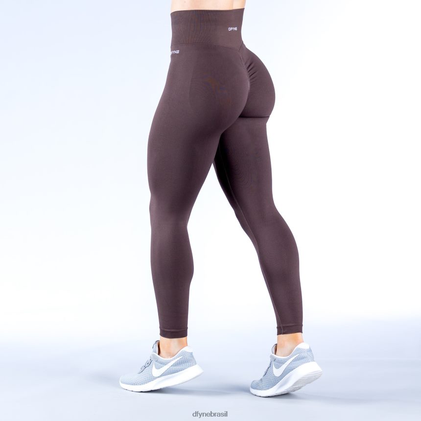 partes inferiores Dfyne leggings dinâmicas 3 chocolate marrom 6B822T6