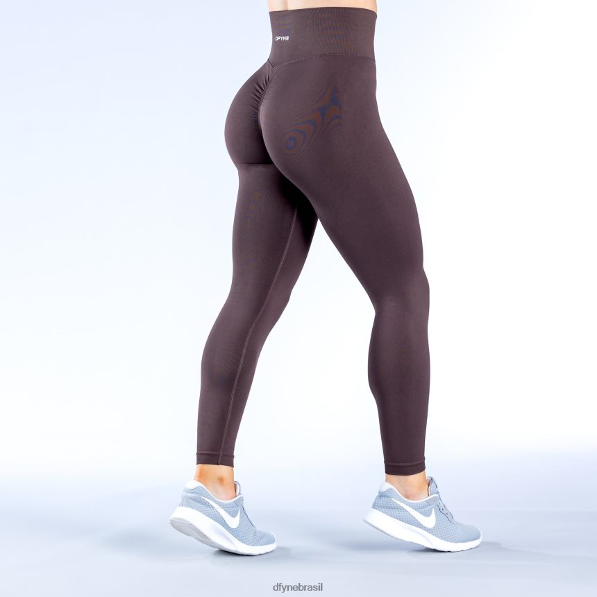 partes inferiores Dfyne leggings dinâmicas 3 chocolate marrom 6B822T6