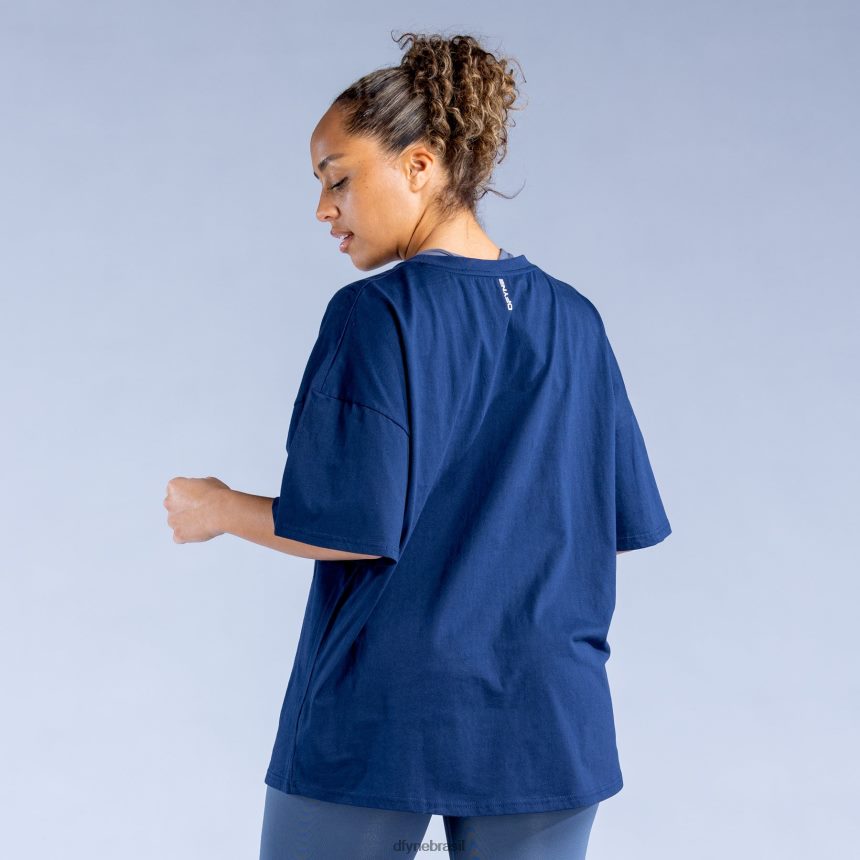 topos Dfyne luxe revive t oversized azul safira escuro 6B822T138