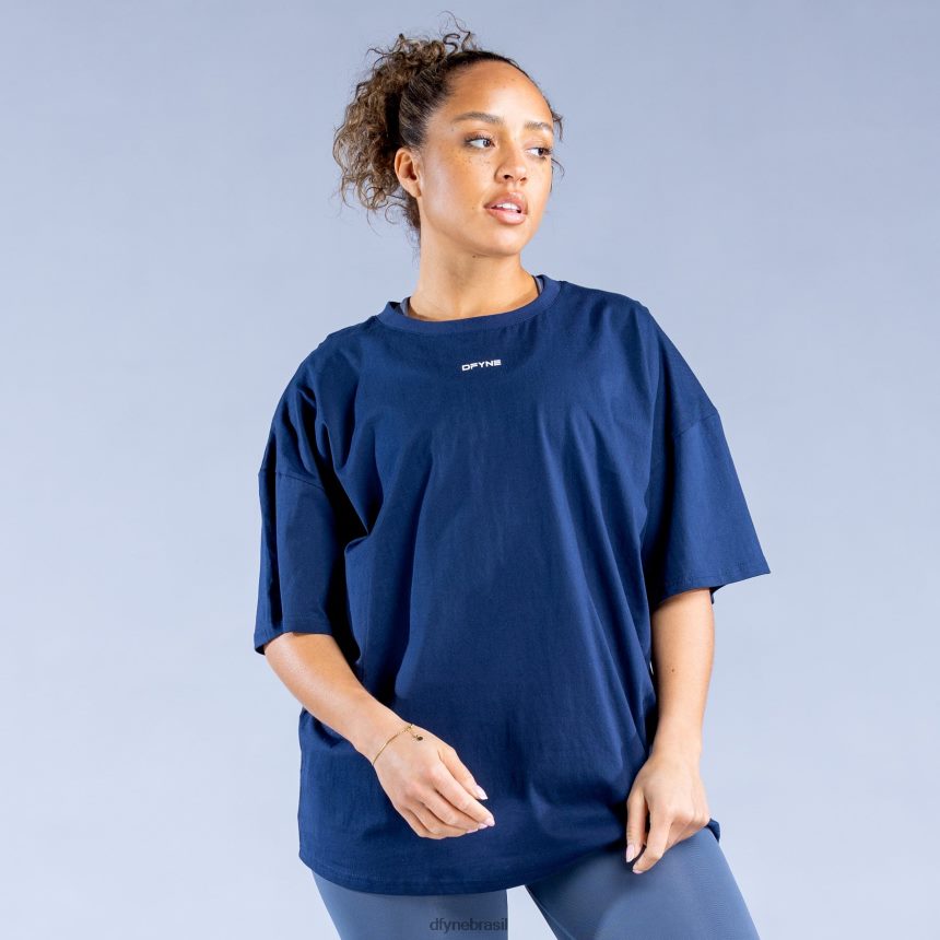 topos Dfyne luxe revive t oversized azul safira escuro 6B822T138