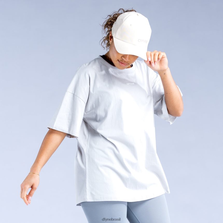 topos Dfyne luxe revive t oversized cinza gelo 6B822T136