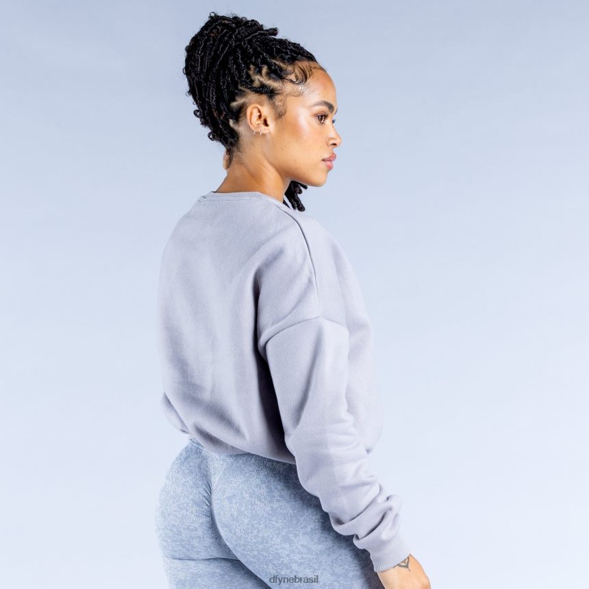 topos Dfyne suéter luxuoso revive crop 2 cinza pedra 6B822T34