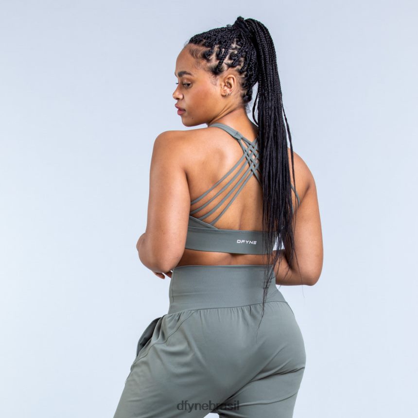 topos Dfyne sutiã esportivo de suporte médio origin musgo verde 6B822T45