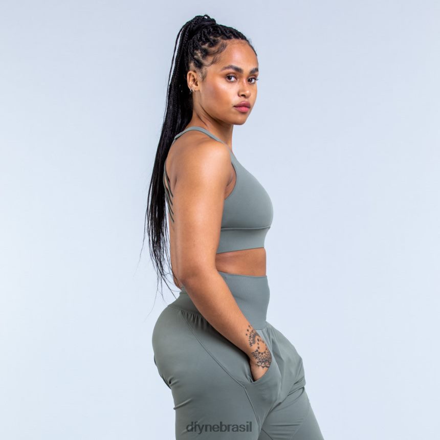 topos Dfyne sutiã esportivo de suporte médio origin musgo verde 6B822T45
