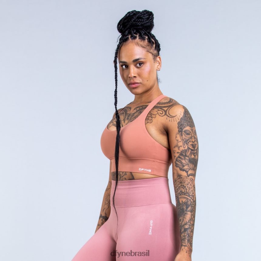 topos Dfyne sutiã esportivo de suporte médio origin tijolo 6B822T103