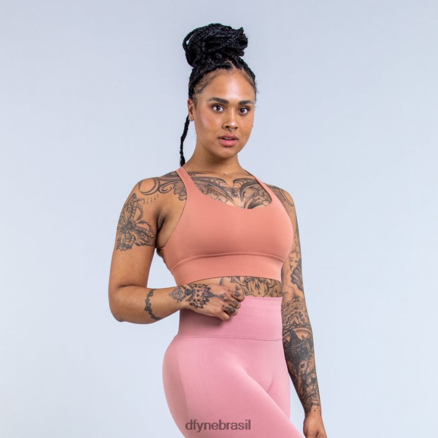 topos Dfyne sutiã esportivo de suporte médio origin tijolo 6B822T103