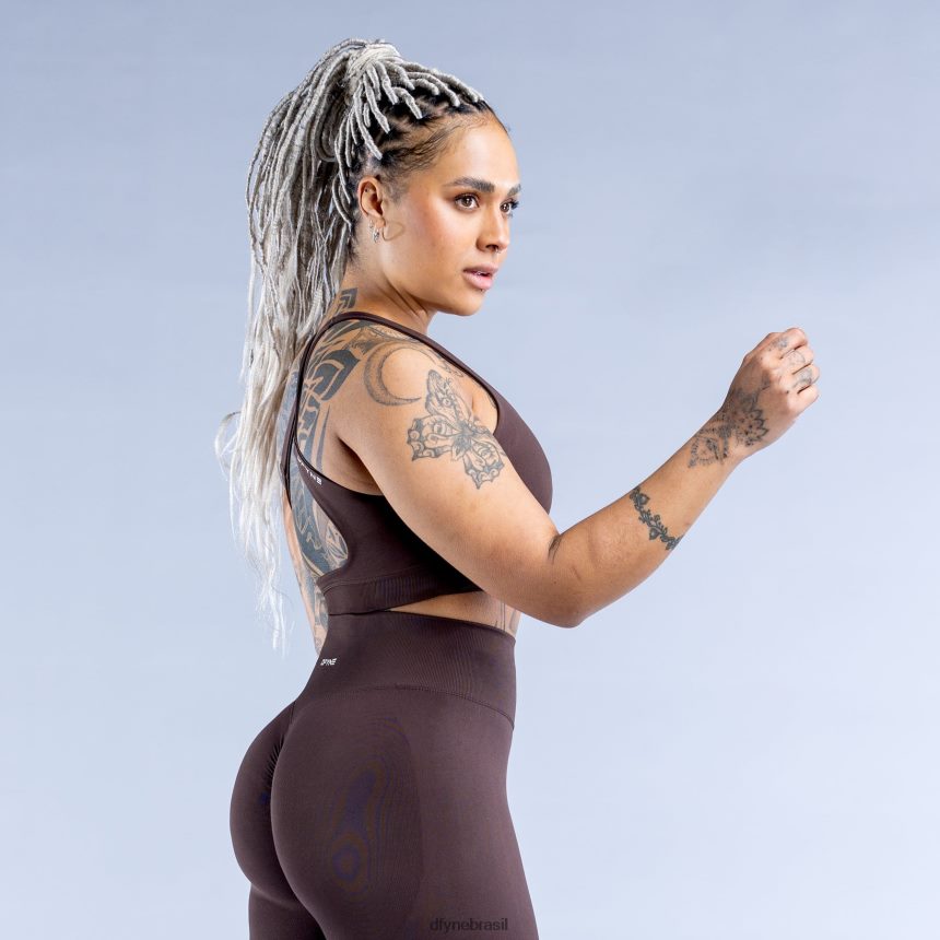 topos Dfyne sutiã esportivo dinâmico chocolate marrom 6B822T43