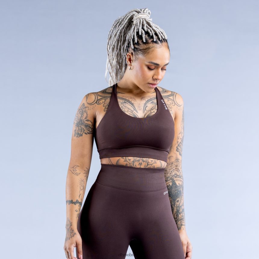 topos Dfyne sutiã esportivo dinâmico chocolate marrom 6B822T43