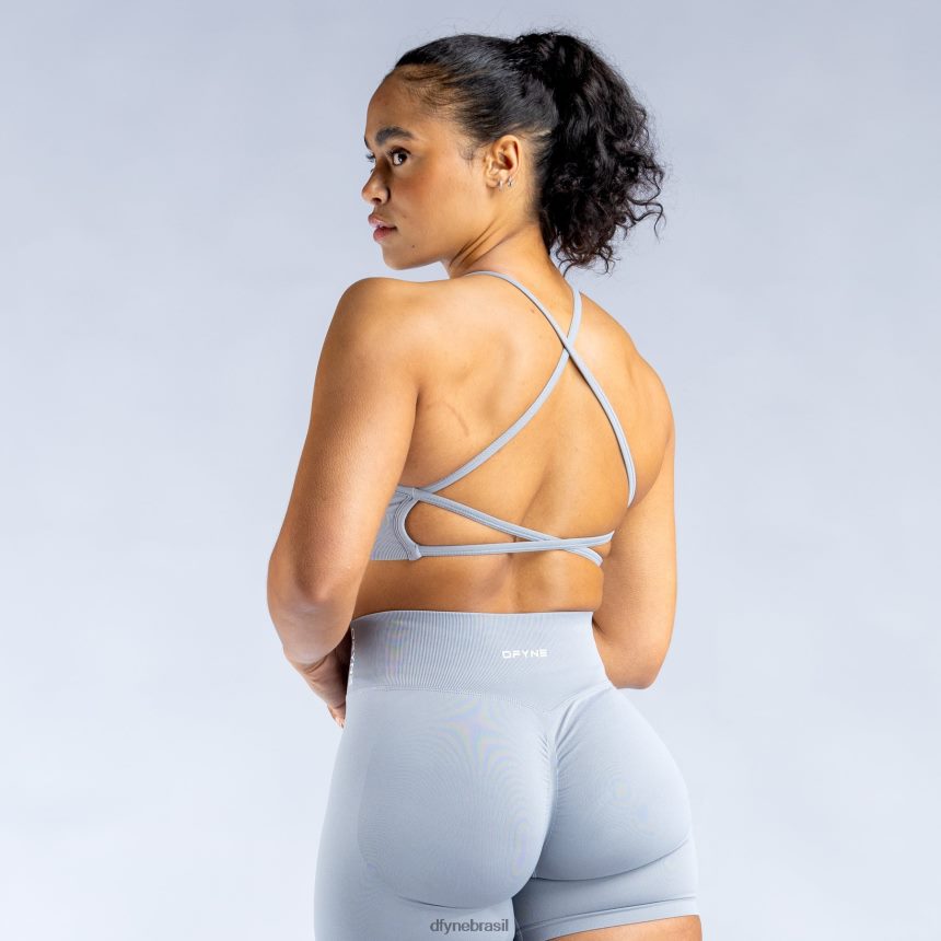 topos Dfyne sutiã esportivo dinâmico sem costas 2 cinza pedra claro 6B822T142