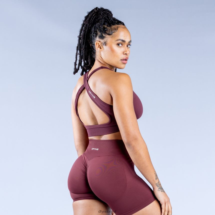 topos Dfyne sutiã esportivo dinâmico sem costura Borgonha 6B822T28