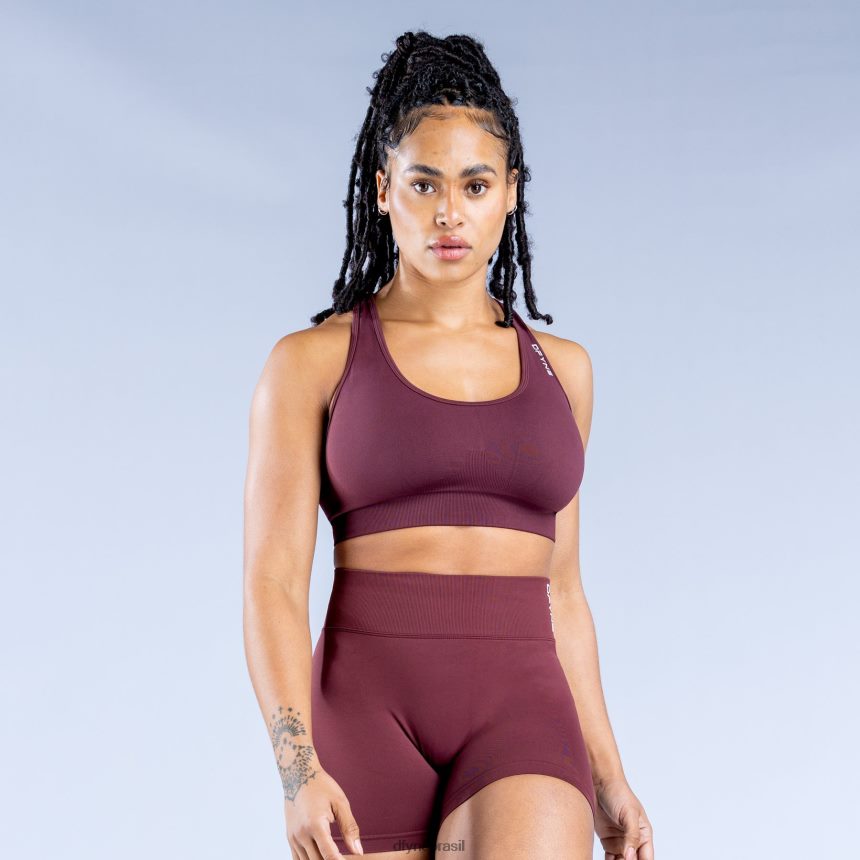 topos Dfyne sutiã esportivo dinâmico sem costura Borgonha 6B822T28
