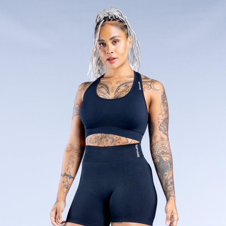 topos Dfyne sutiã esportivo dinâmico sem costura Preto meia noite 6B822T29