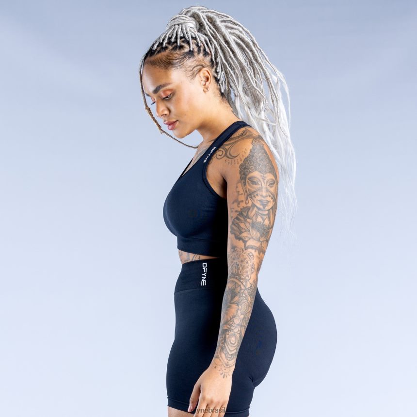 topos Dfyne sutiã esportivo dinâmico sem costura Preto meia noite 6B822T29