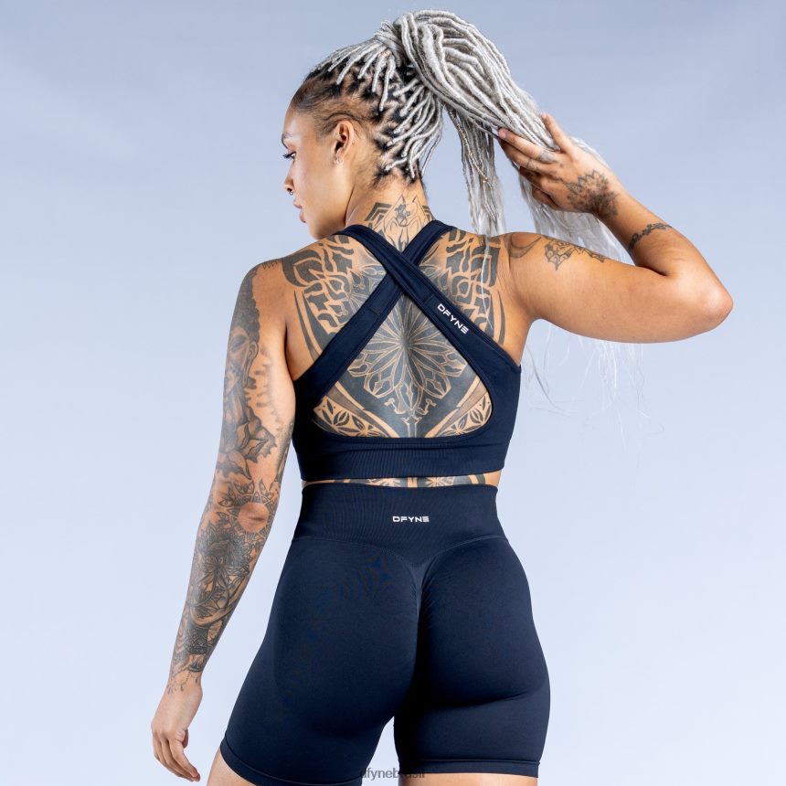 topos Dfyne sutiã esportivo dinâmico sem costura Preto meia noite 6B822T29