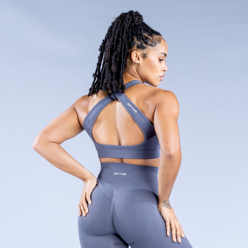 topos Dfyne sutiã esportivo dinâmico sem costura cinza pedra escuro 6B822T30