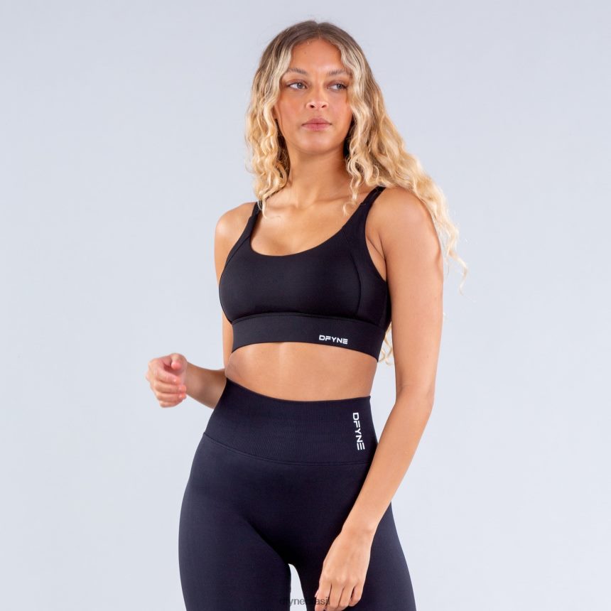 topos Dfyne sutiã esportivo origin de alto suporte Preto fosco 6B822T64