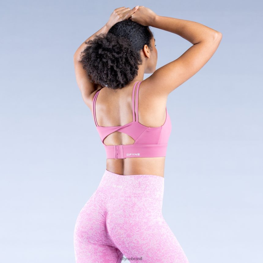 topos Dfyne sutiã esportivo origin de alto suporte rosa escuro fosco 6B822T21