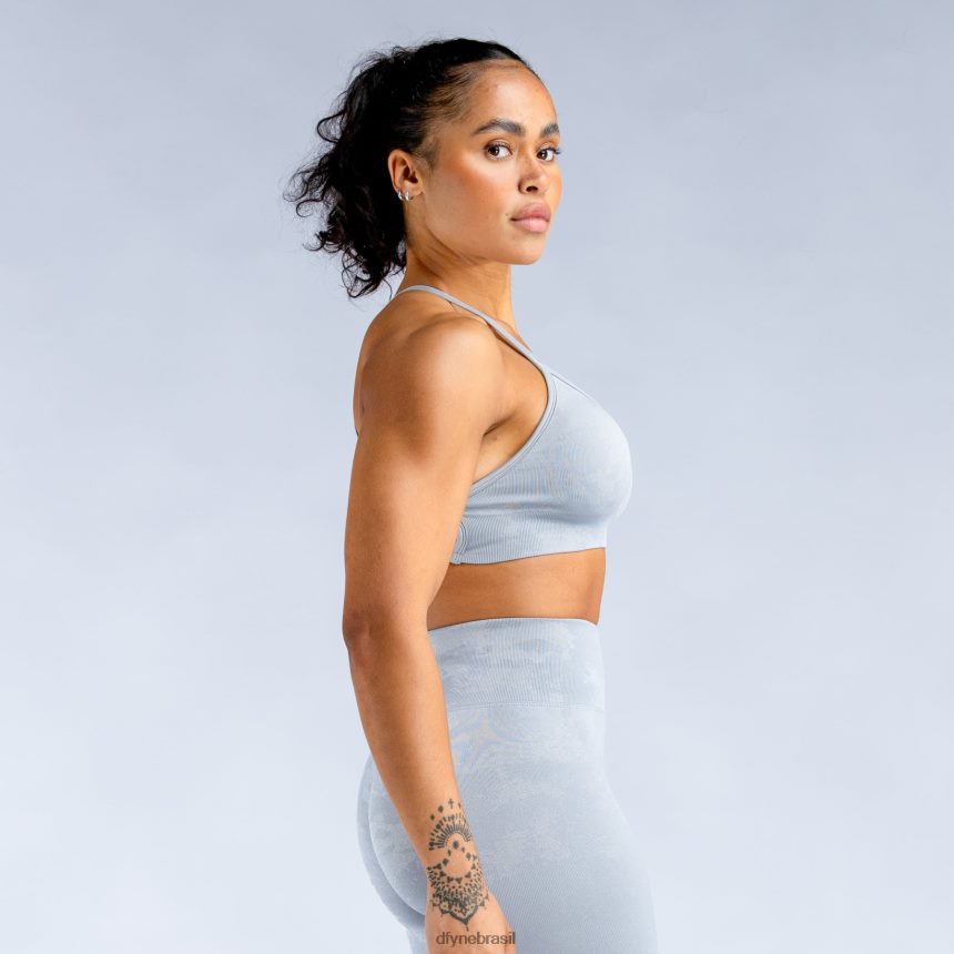 topos Dfyne sutiã esportivo sem costas com névoa dinâmica cinza pedra claro 6B822T158