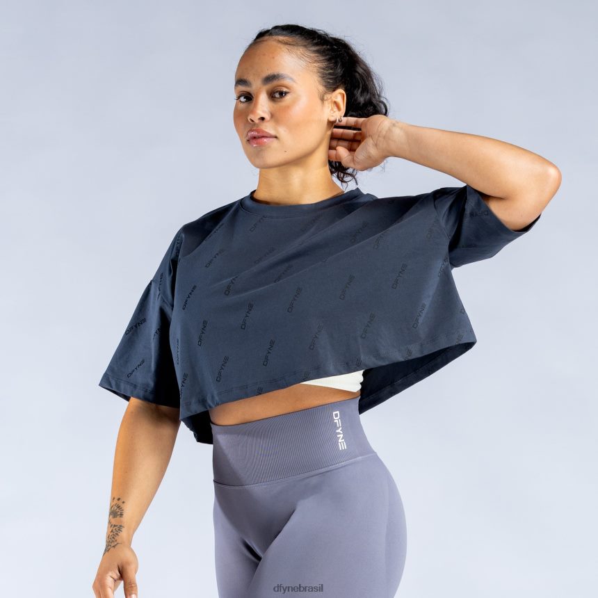 roupas Dfyne reviver o top cropped exclusivo ardósia cinza 6B822T52