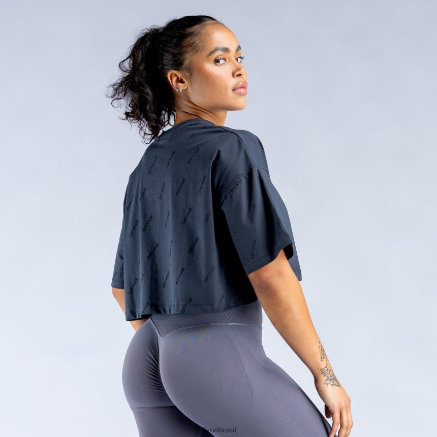 roupas Dfyne reviver o top cropped exclusivo ardósia cinza 6B822T52