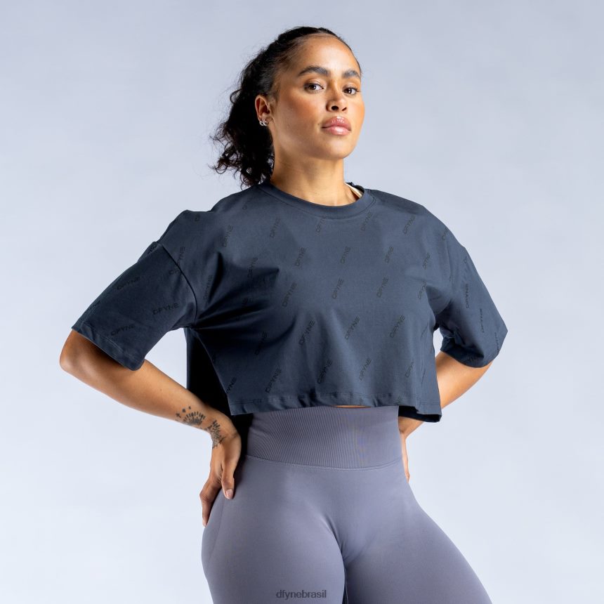 roupas Dfyne reviver o top cropped exclusivo ardósia cinza 6B822T52