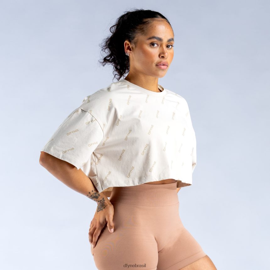 roupas Dfyne reviver o top cropped exclusivo bronzeado 6B822T54