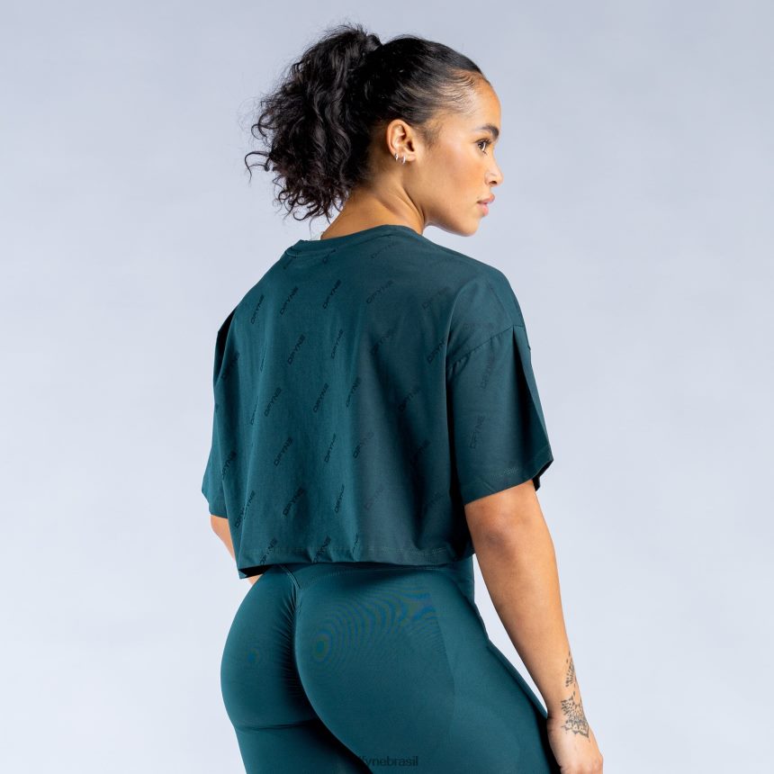 roupas Dfyne reviver o top cropped exclusivo verde escuro 6B822T53