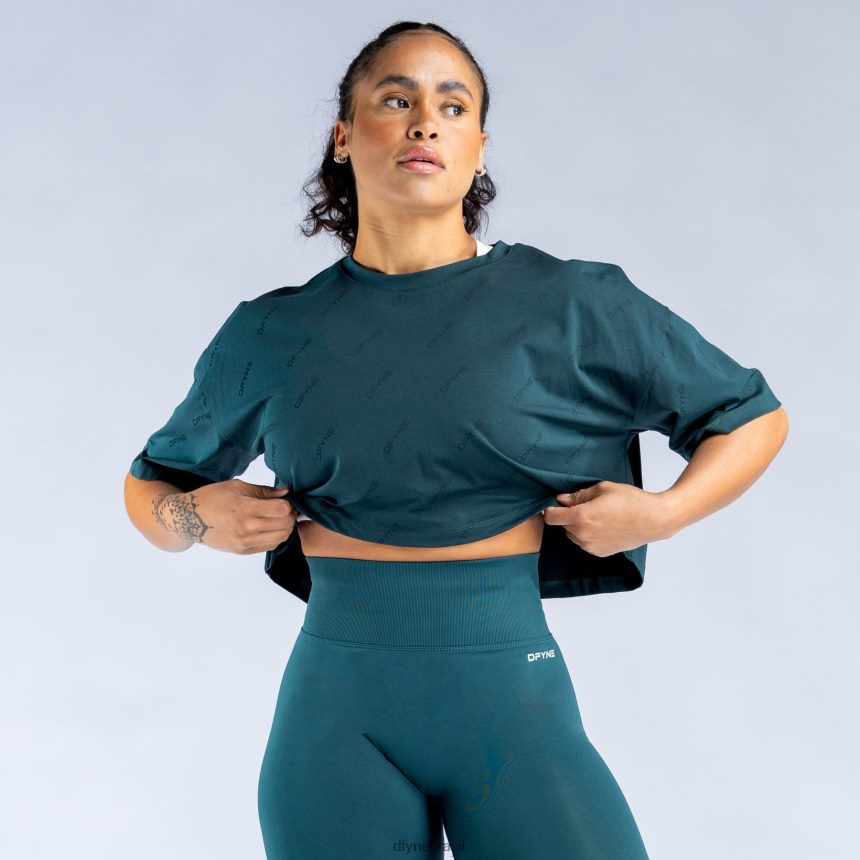 roupas Dfyne reviver o top cropped exclusivo verde escuro 6B822T53