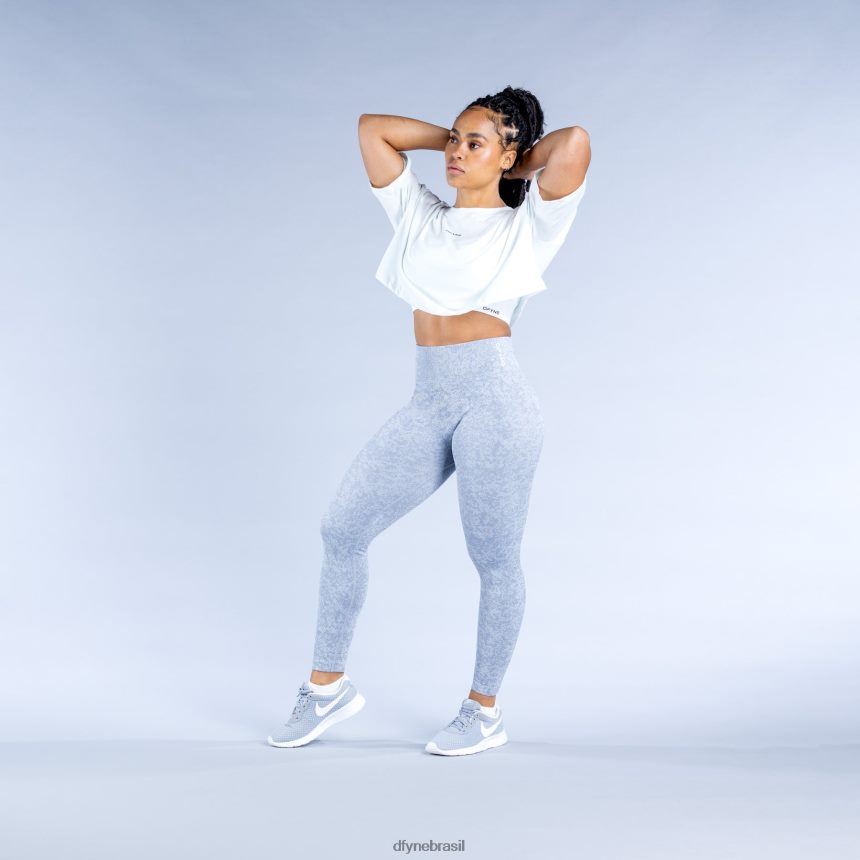 roupas Dfyne reviver o topo da colheita branco 6B822T87