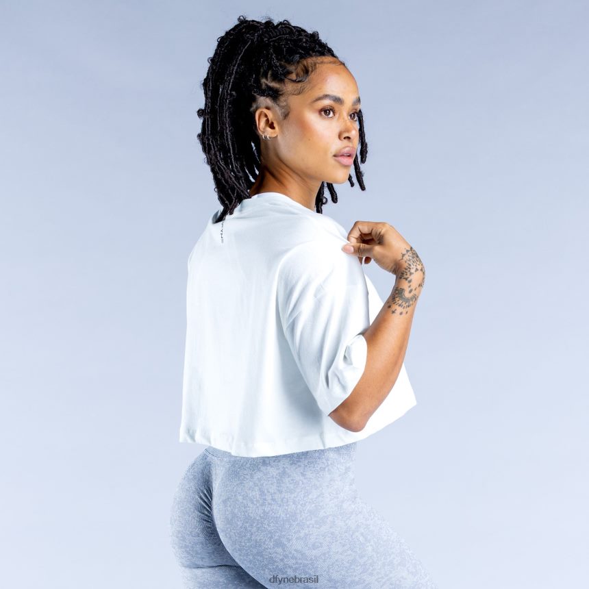 roupas Dfyne reviver o topo da colheita branco 6B822T87