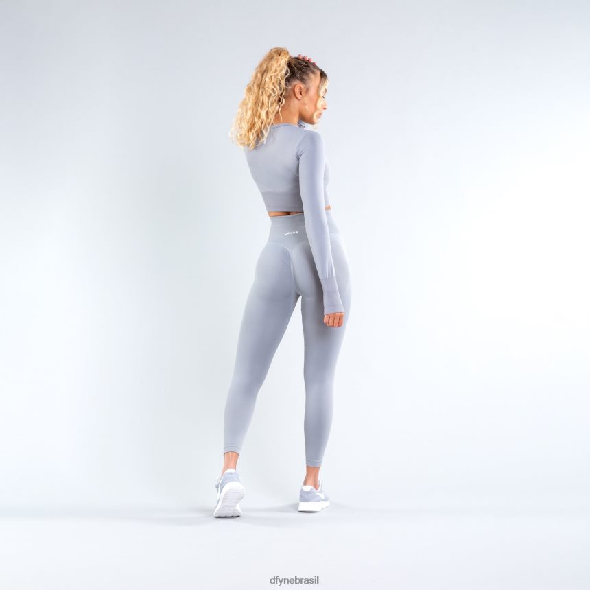 roupas Dfyne top de corte dinâmico cinza pedra claro 6B822T119
